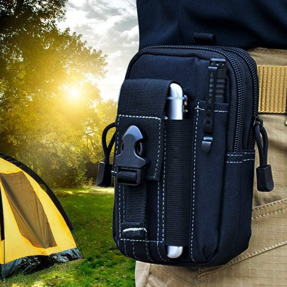 Outdoor Adventure Camp - กระเป๋าคาดเอวแบบยุทธวิธี Molle กระเป๋าคาดเอวทหาร EDC อุปกรณ์จัดเก็บเครื่องมือ ซองใส่โทรศัพท์