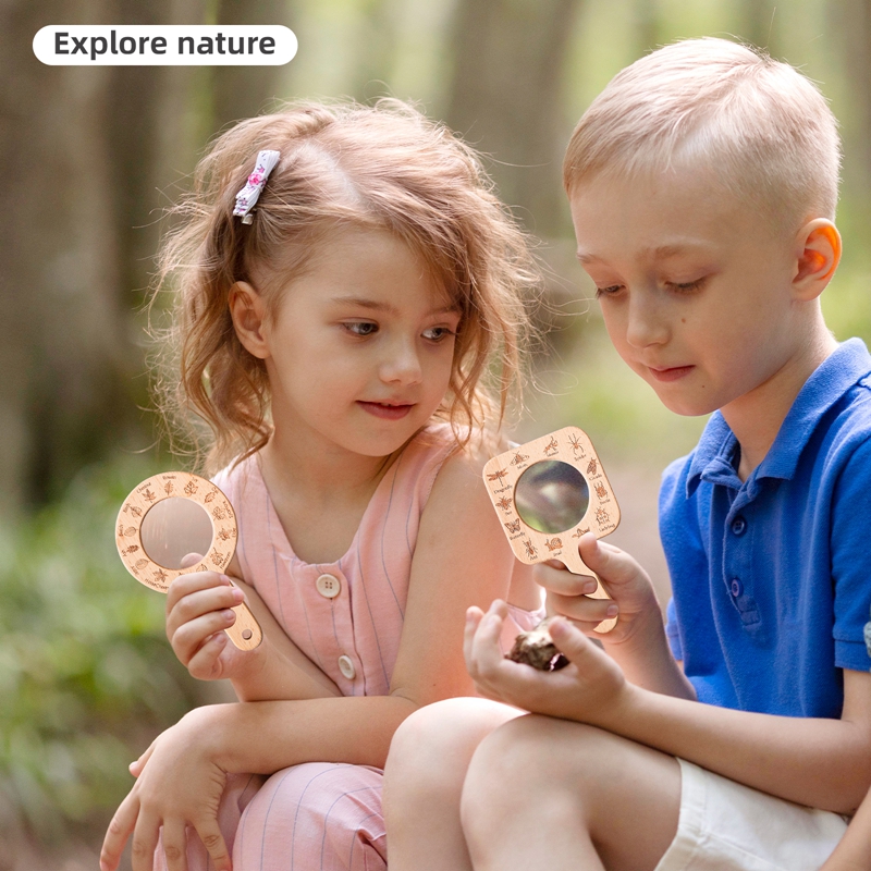 Outdoor Adventure Educator - ของเล่นเสริมพัฒนาการเด็ก 0-3 ปี ชุดสำรวจธรรมชาติ กล้องขยายไม้ สำหรับสำรวจสัตว์และพืช