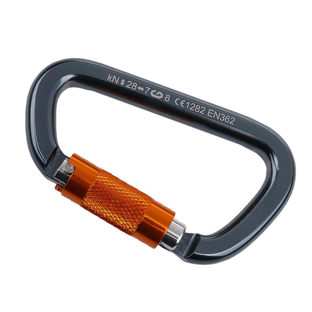 Carabiner Locking D - คาราบิเนอร์ปีนเขา อลูมิเนียมอัลลอย พร้อมระบบล็อคแบบ D Ring ความแข็งแรงสูง