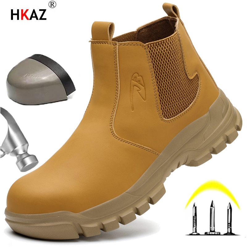 Outdoor Adventure Shoes - กันน้ําผู้ชายความปลอดภัยรองเท้าทํางานรองเท้าเหล็ก Anti Impact และ Anti-Puncture ผจญภัยกลางแจ้งเดินป่ารองเท้ายุทธวิธี