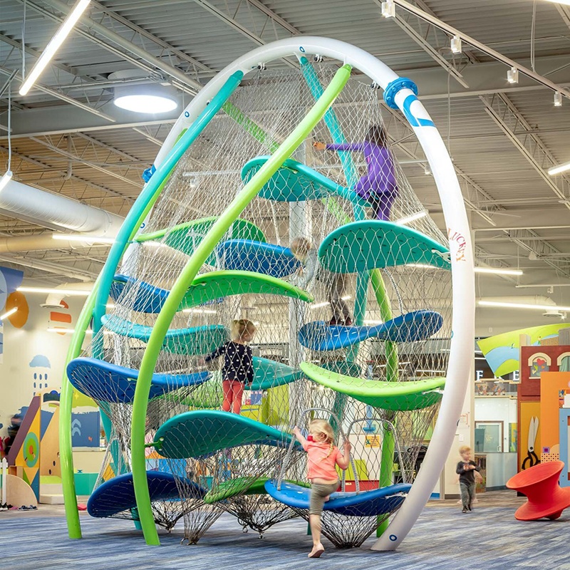 Outdoor Adventure Center - อุปกรณ์สนามเด็กเล่นเหล็กแบบตาข่ายสำหรับการผจญภัย ผลิตตามสั่ง ใช้ได้ทั้งภายในและภายนอกอาคาร เหมาะสำหรับโรงเรียนและศูนย์การค้า