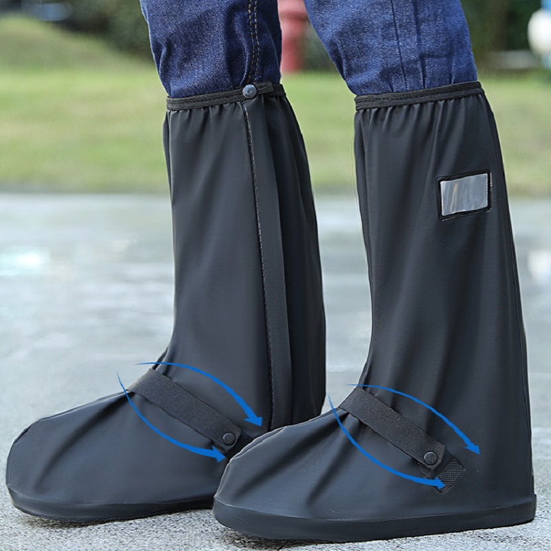 Outdoor Adventure Shoes - 1 คู่ ที่หุ้มรองเท้ากันฝนแบบสูงสำหรับกิจกรรมกลางแจ้ง แคมป์ปิ้ง กันน้ำ ป้องกันฝน