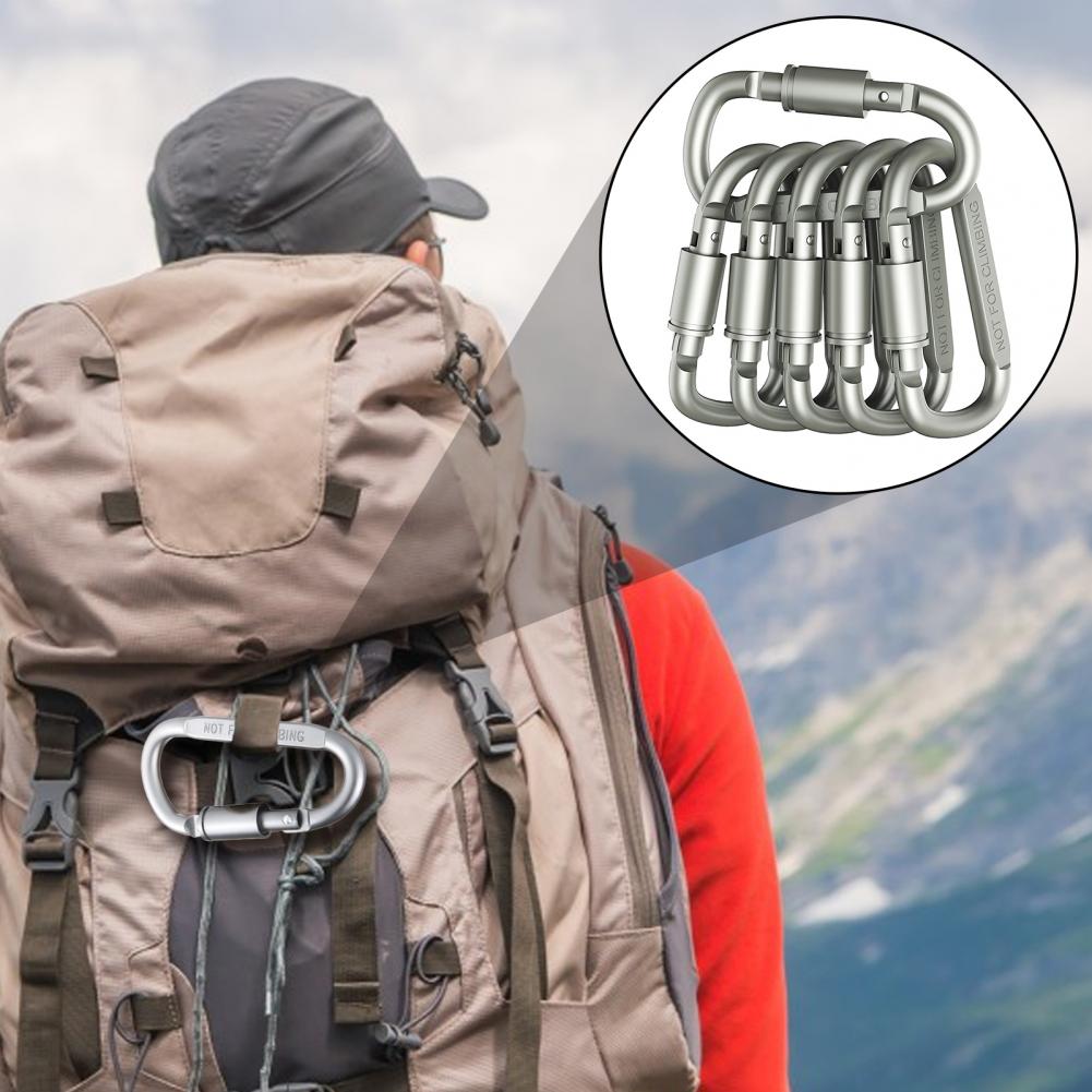 พวงกุญแจคาราบิเนอร์นิรภัย ชุดค - Carabiner Locking D บทวิจารณ์และราคา