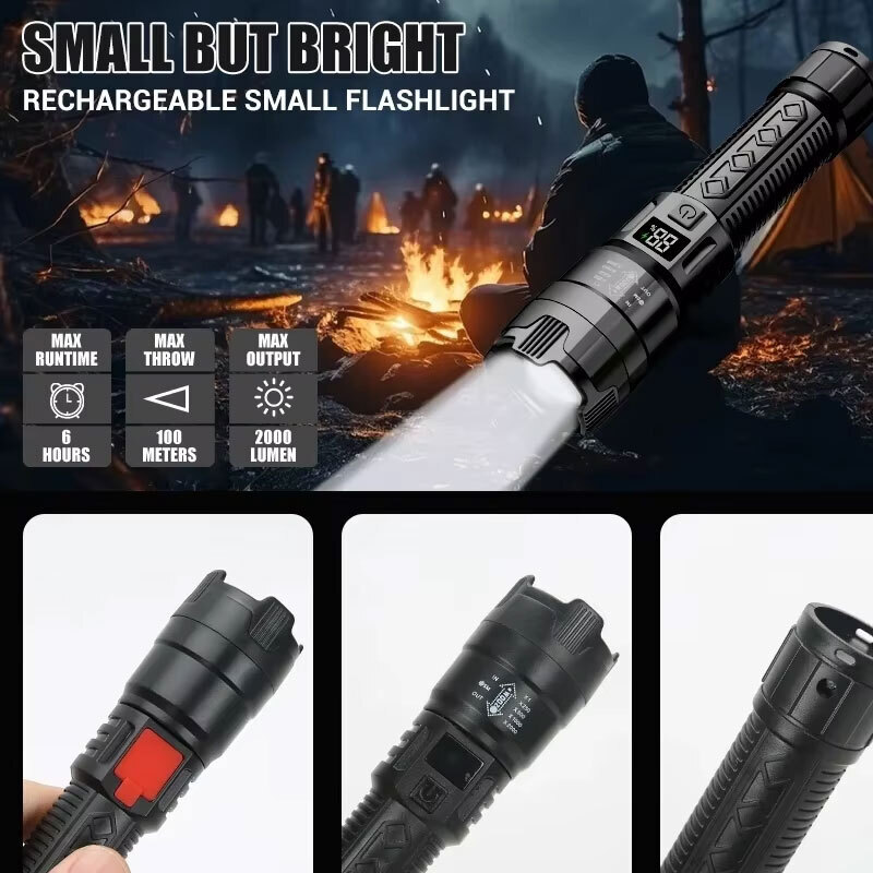 ไฟฉาย LED กำลังสูง 2000LM ไฟฉา - Outdoor Adventure Camp บทวิจารณ์และราคา