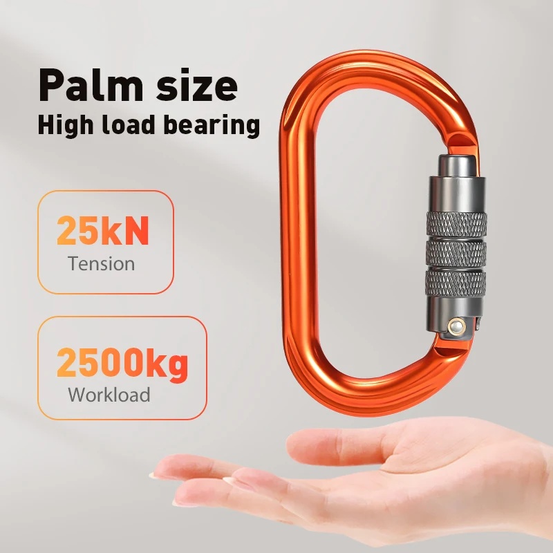 คาราบิเนอร์ล็อคแบบสกรู รูปทรงต - Carabiner Locking D บทวิจารณ์และราคา