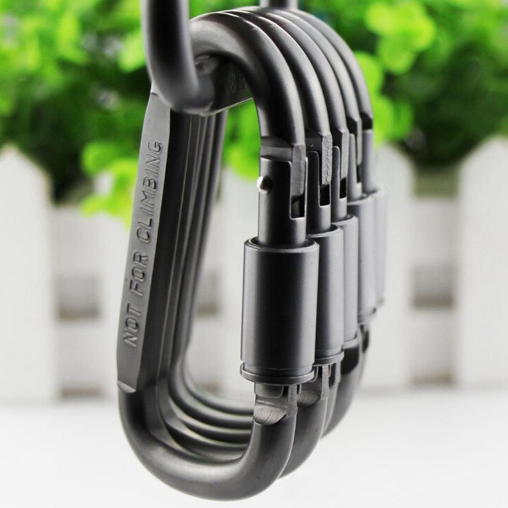 คลิปคาราบิเนอร์ขนาดเล็ก 6 ชิ้น - Carabiner Locking D บทวิจารณ์และราคา