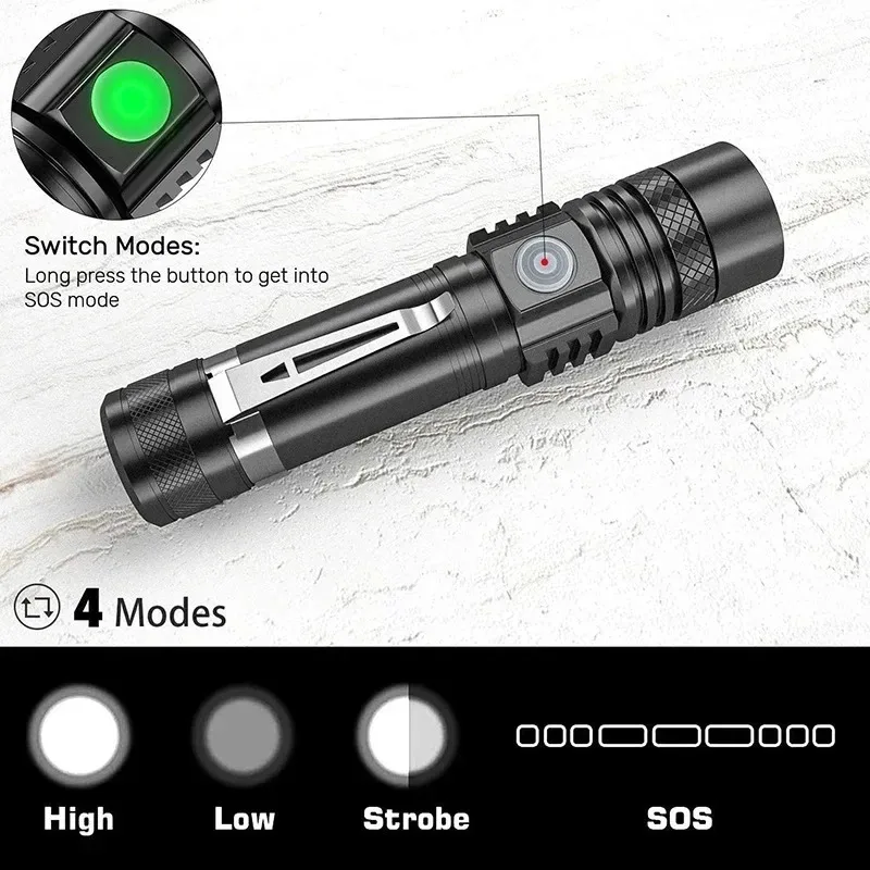 ไฟฉาย LED T6 แบบชาร์จไฟได้, ไฟ - Outdoor Adventure Camp บทวิจารณ์และราคา