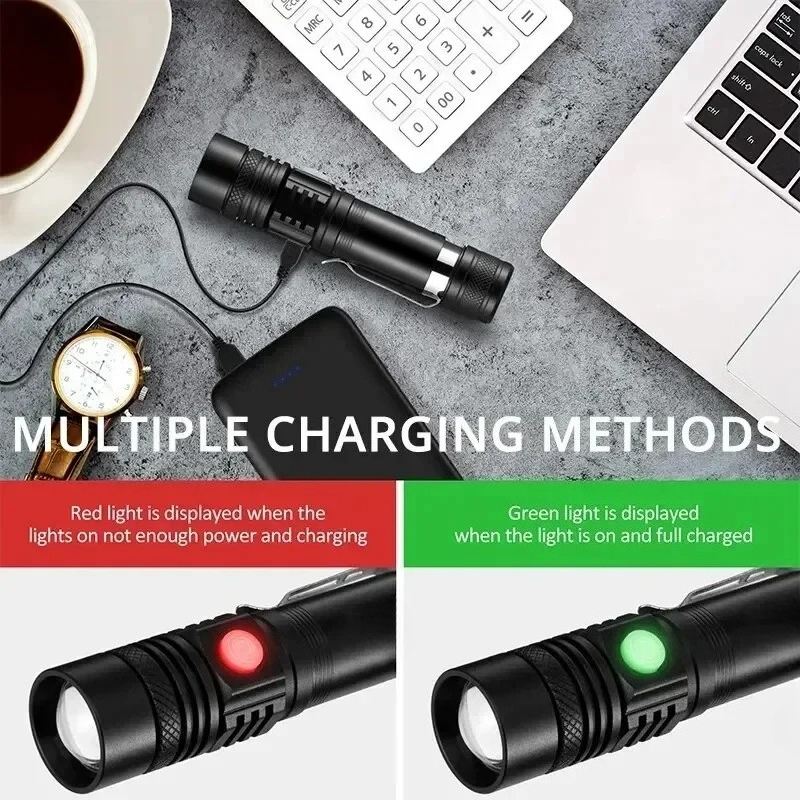 ไฟฉาย LED T6 แบบชาร์จไฟได้, ไฟ - Outdoor Adventure Camp บทวิจารณ์และราคา