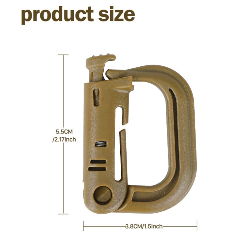 5PCS Grimloc Molle Carabiner D - Carabiner Locking D บทวิจารณ์และราคา