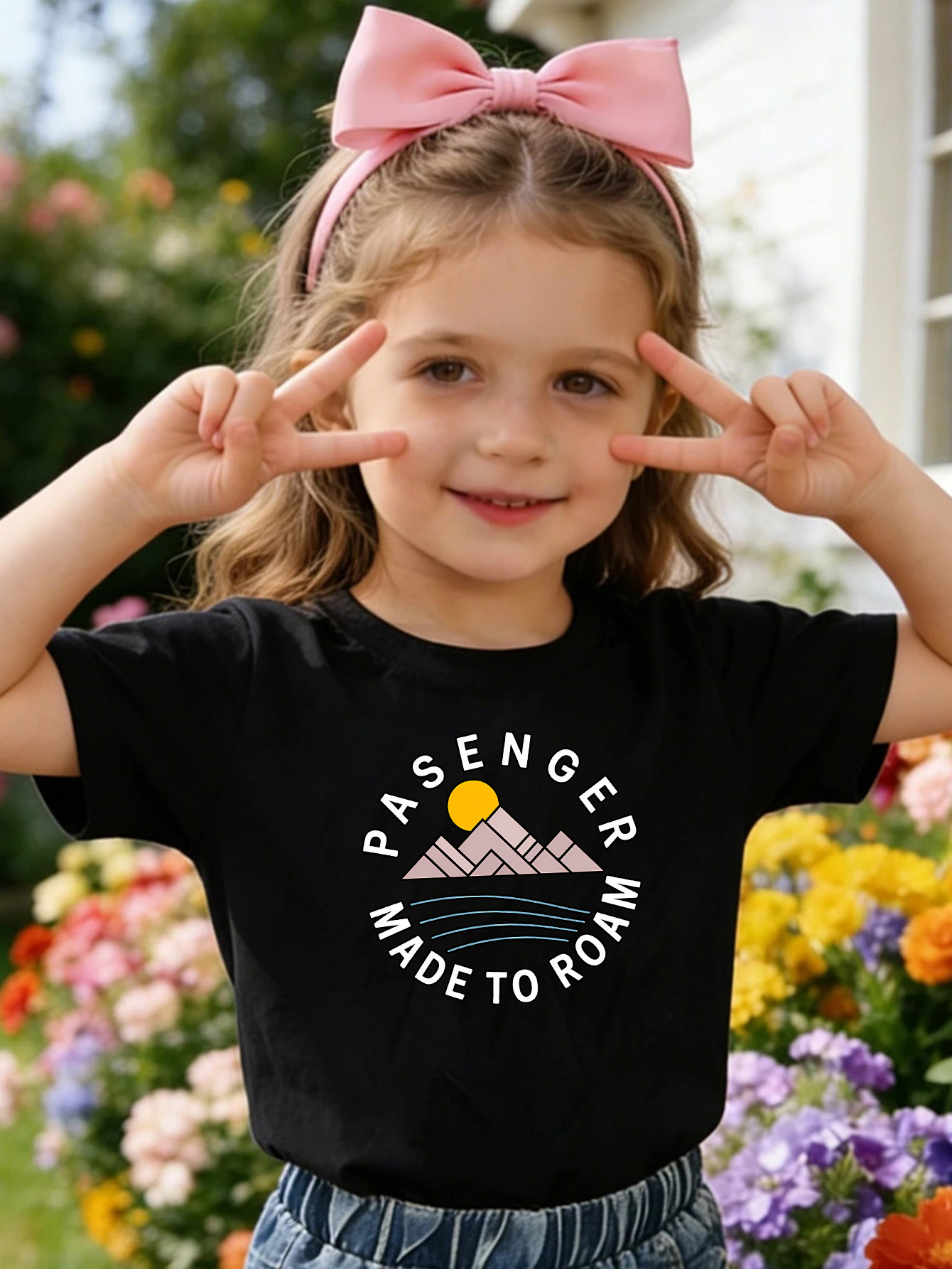 เสื้อยืดเด็กพิมพ์ลายข้อความผจญ - Outdoor Adventure Girl บทวิจารณ์และราคา
