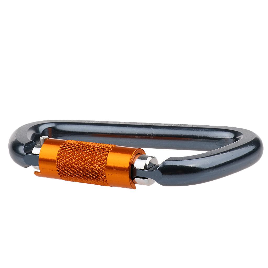 คาราบิเนอร์ปีนเขา อลูมิเนียมอั - Carabiner Locking D บทวิจารณ์และราคา