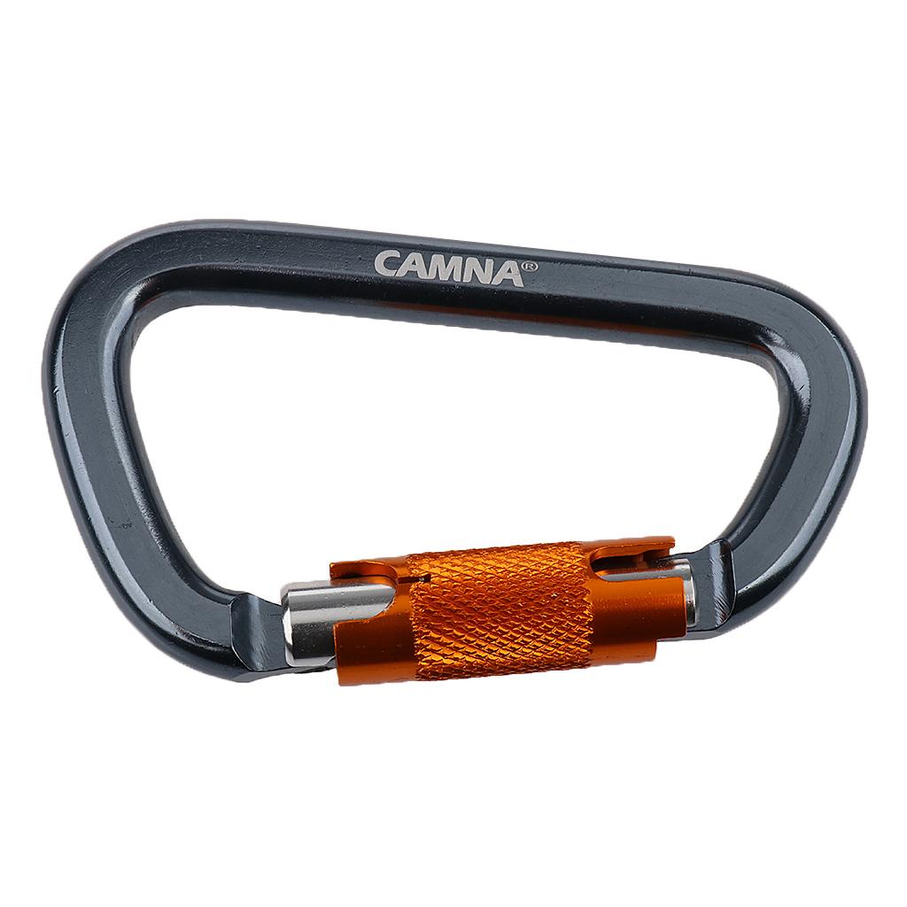คาราบิเนอร์ปีนเขา อลูมิเนียมอั - Carabiner Locking D บทวิจารณ์และราคา