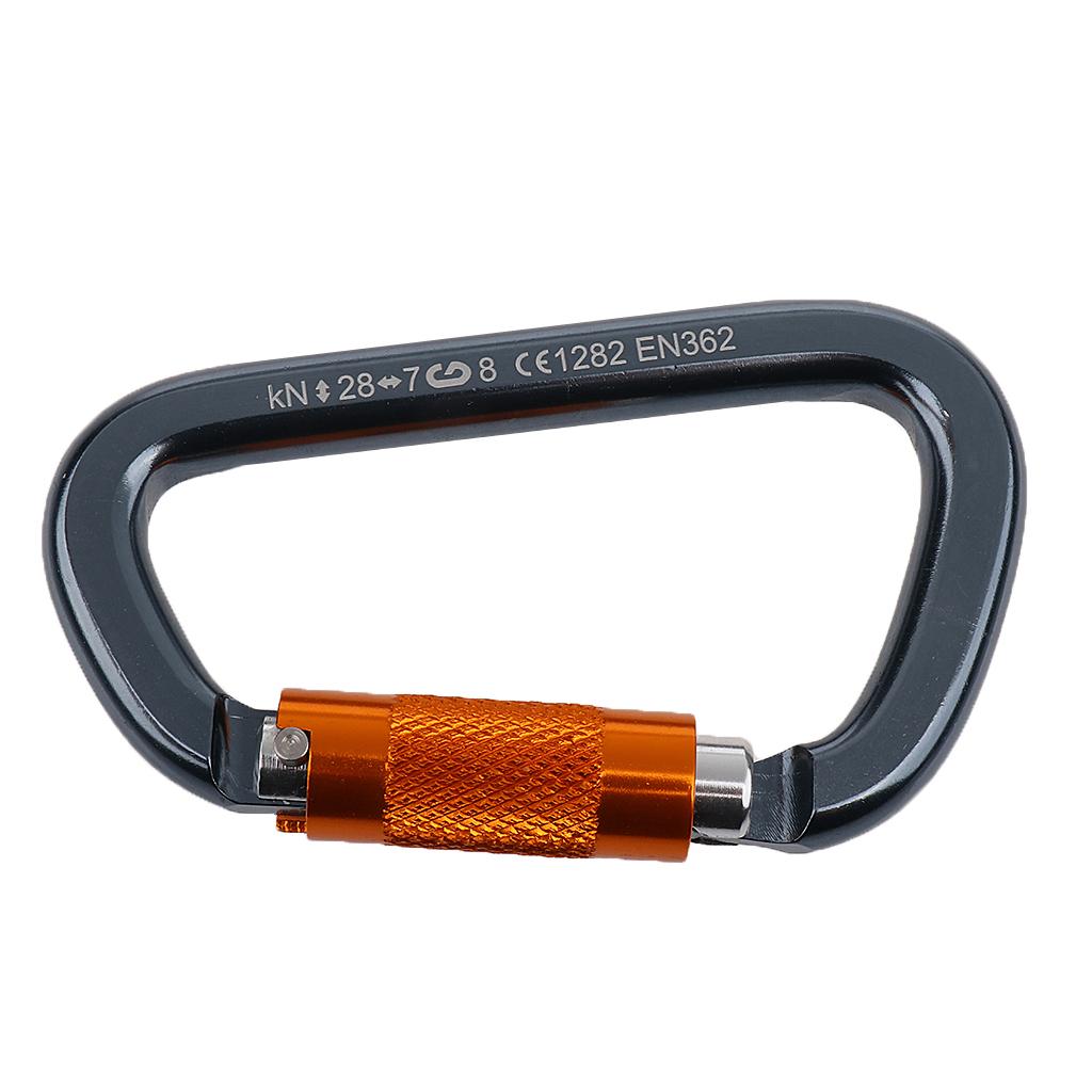 คาราบิเนอร์อะลูมิเนียมรูปตัว D - Carabiner Locking D บทวิจารณ์และราคา