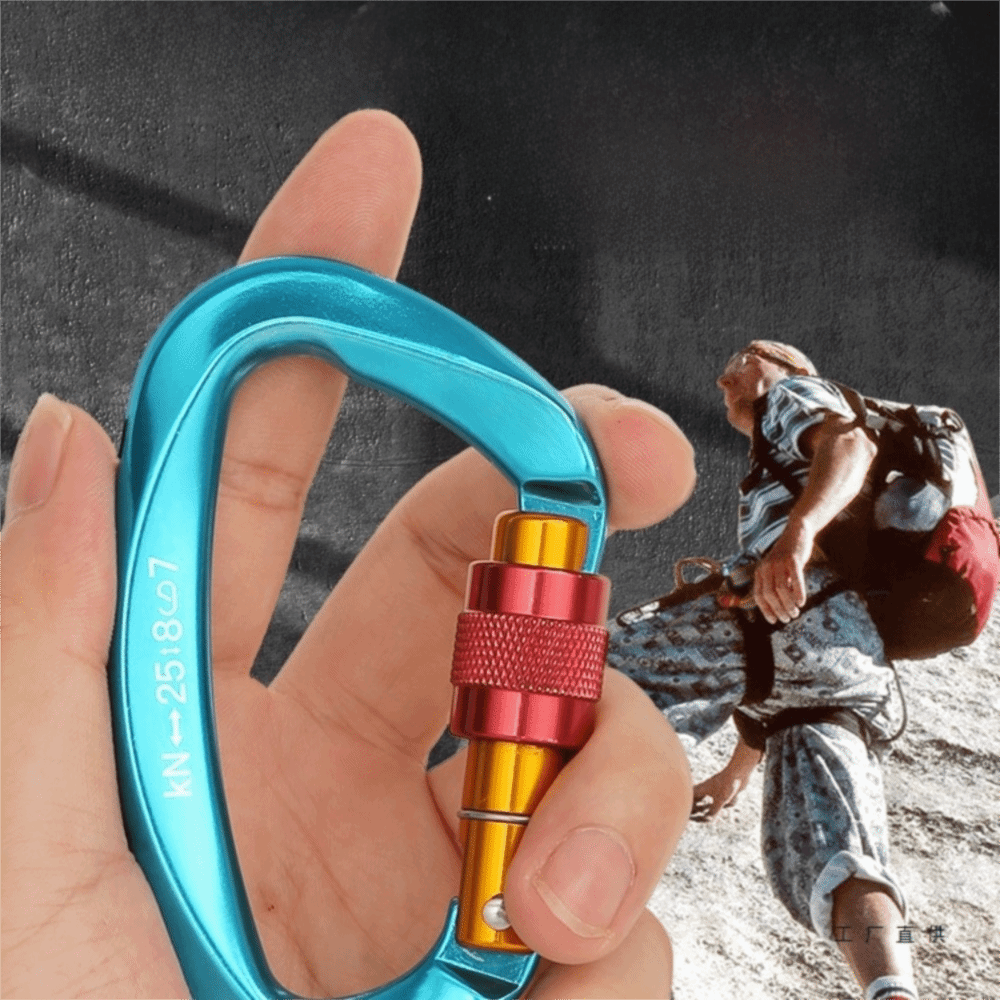 คาราไบเนอร์รูปตัว D 25KN สำหรั - Carabiner Locking D บทวิจารณ์และราคา
