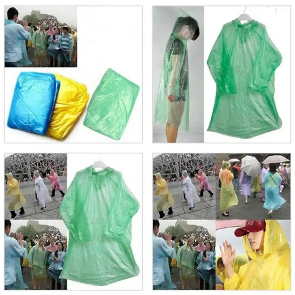 5/10PC เสื้อกันฝนแบบใช้แล้วทิ้ - Outdoor Adventure Girl บทวิจารณ์และราคา